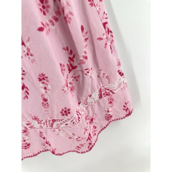 Carole Hochman Pink Floral Pajama Dress Robe Set Size M Loungewear Q1009 - Picture 11 of 16